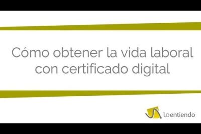 ¡Solicita tu Vida Laboral con Certificado Digital por Internet!