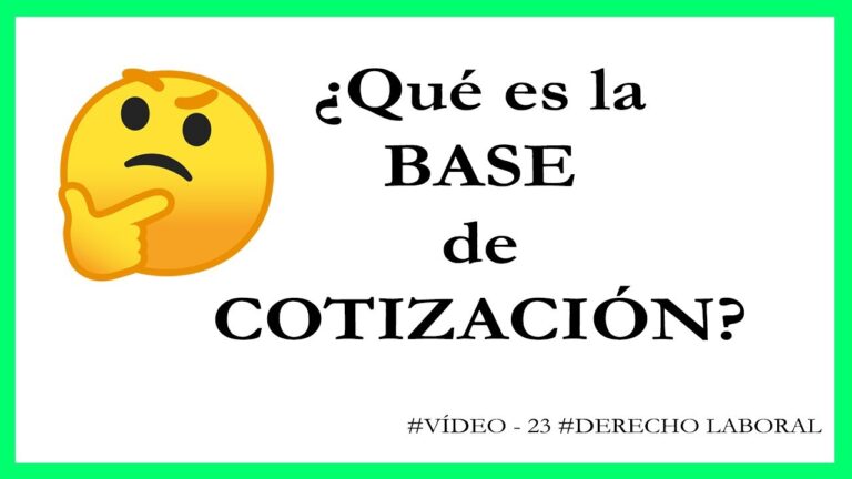 Descubre la clave para tus cotizaciones: ¿Cuál es tu base de cotización?