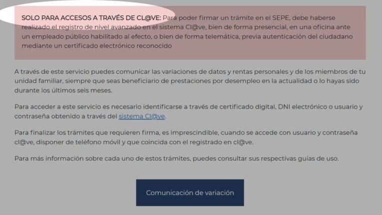 SEPE: Cambio de situación laboral comunicado de forma rápida y eficaz